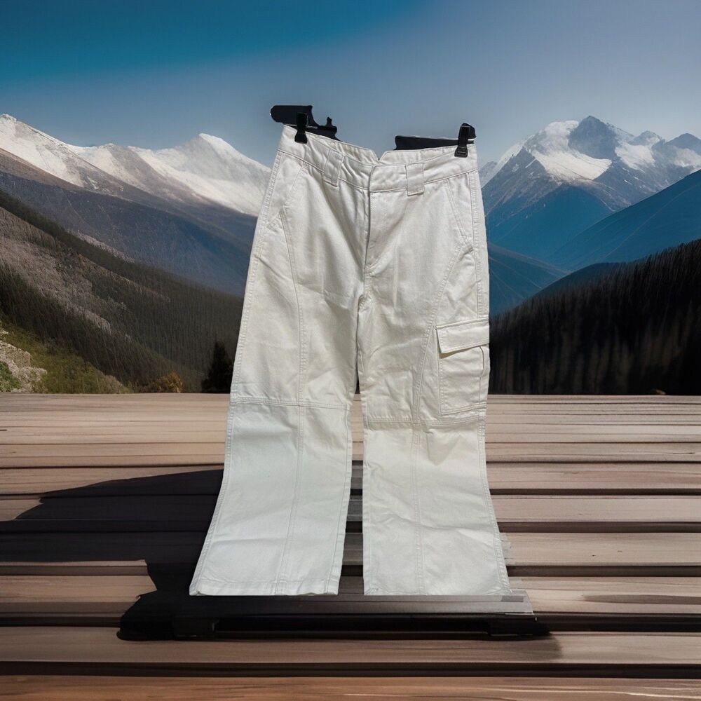 Vintage Woolrich Womens Ivory “British Tan” Straight Leg Pants Size 8 0201